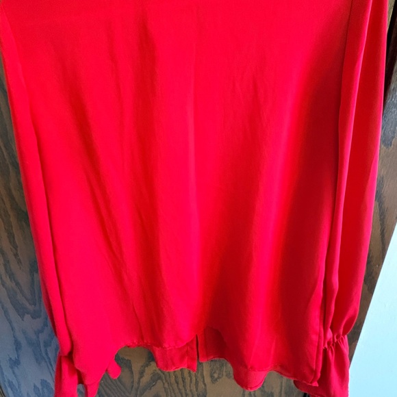 Zara Vibrant Red Ruffle Blouse - Picture 4 of 6